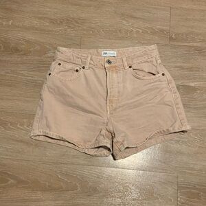 Zara Women's Light Pink Jean Shorts Size 8